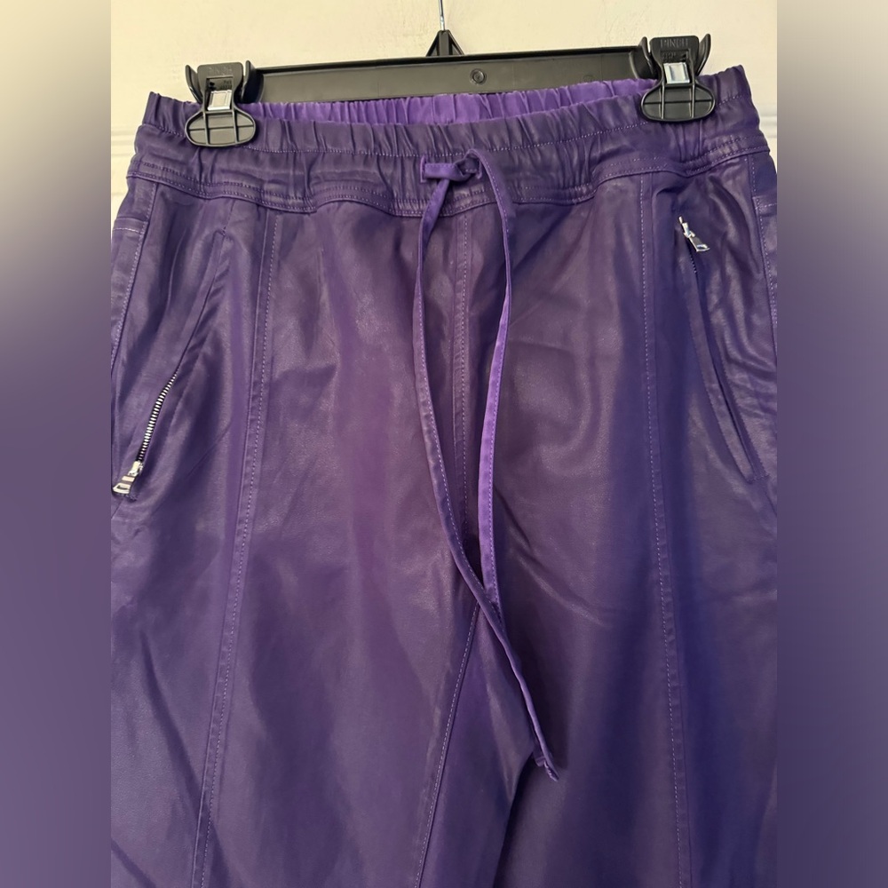 Cotton Citizen London Jogger Pants in Coated Purple Women’s Size Small - Picture 10 of 15